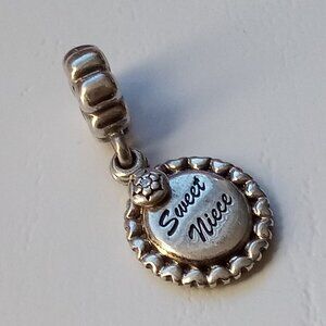 Pandora sweet niece sterling silver cz heart dangle
